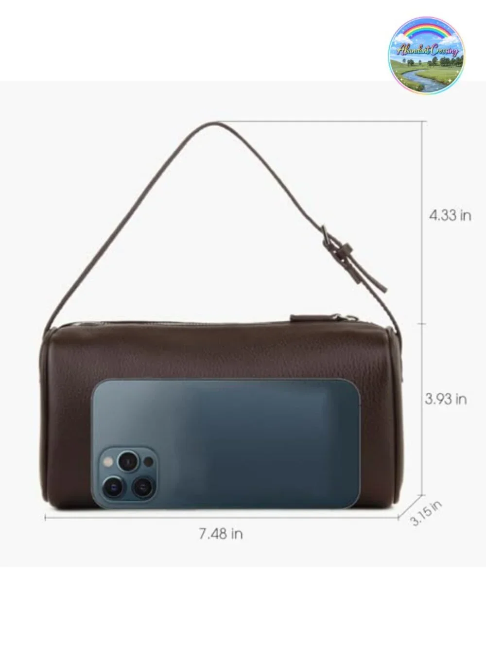 Premium Full-Grained Leather Hobo Crossbody Bag for Women